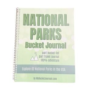 National Parks Bucket Journal, fill in as you travel, spiral bound